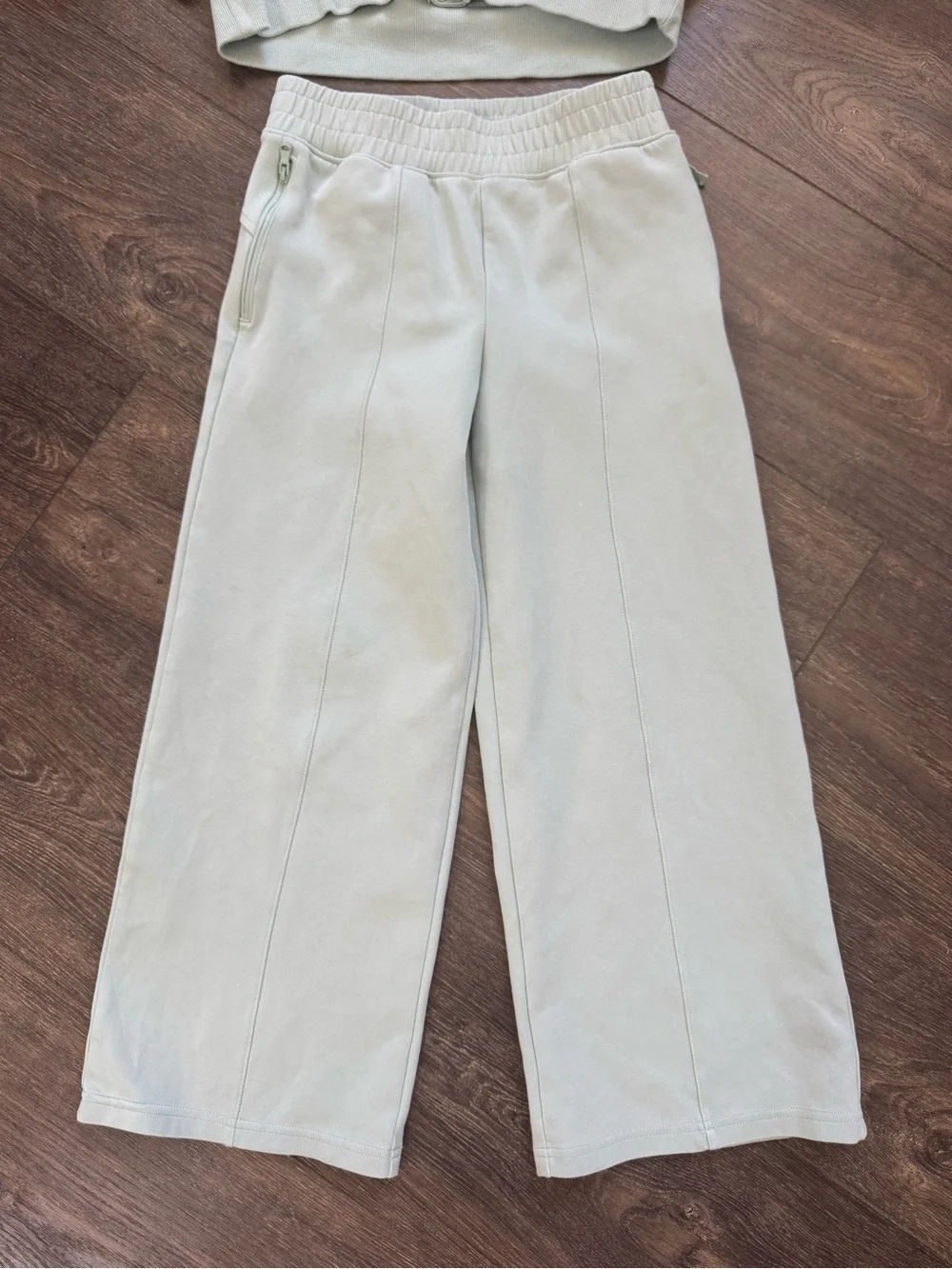 2 PC SET! Old Navy Girls Dynamic Fleece Seafoam Size 8 (Med) Wide Leg Hoodie